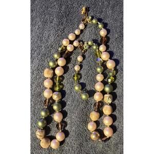 VTG Antique 1950’s Designer Signed DeMario Pearls Beads Rhinestone Clasp